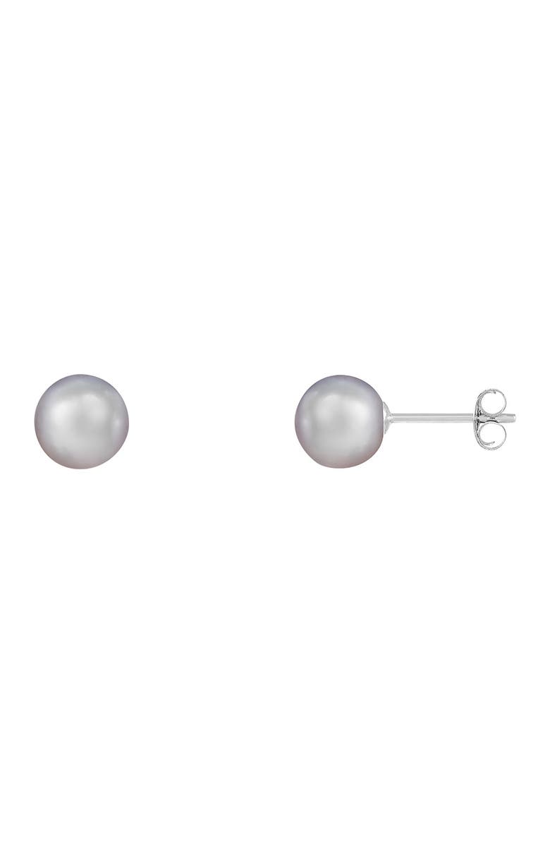 SPLENDID PEARLS Sterling Silver 6-7mm Freshwater Pearl Stud Earrings, Main, color, 