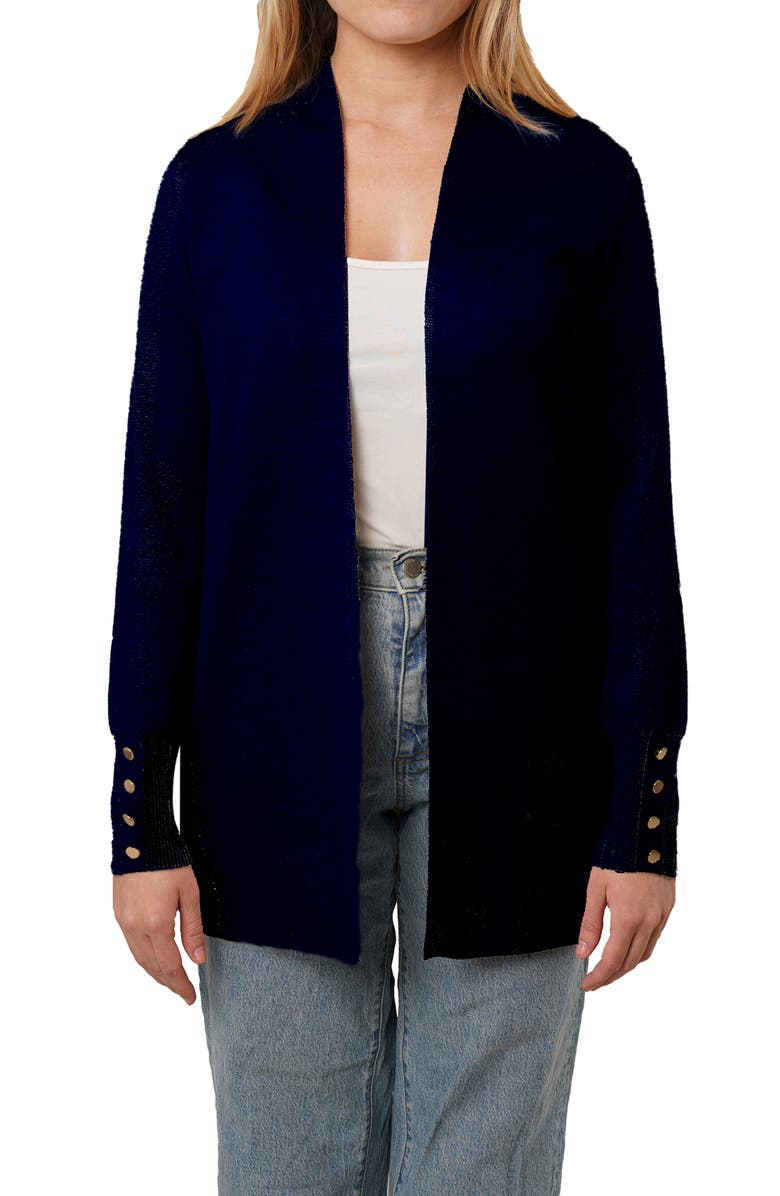 CYRUS Open Front Knit Cardigan, Main, color, Eclipse