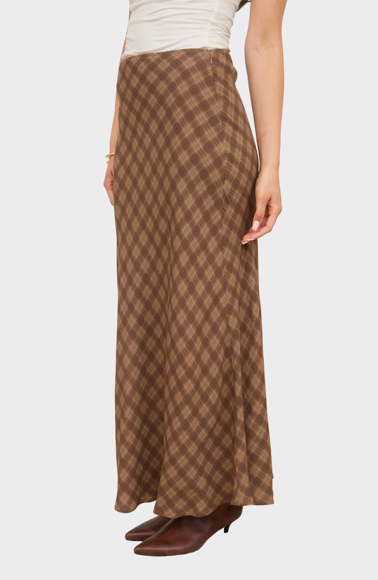 Blu Pepper Print Midi Skirt, Alternate, color, Brown Multi