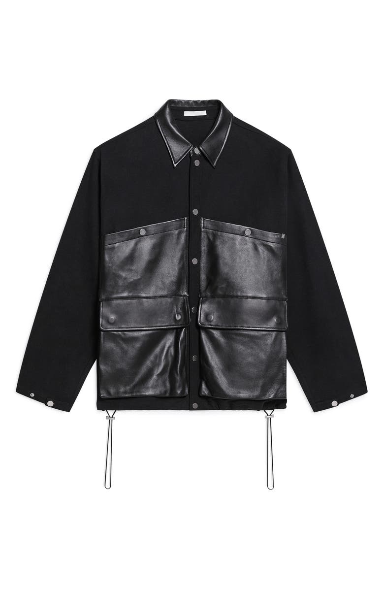 Helmut Lang Mixed Media Hunting Jacket, Alternate, color, 