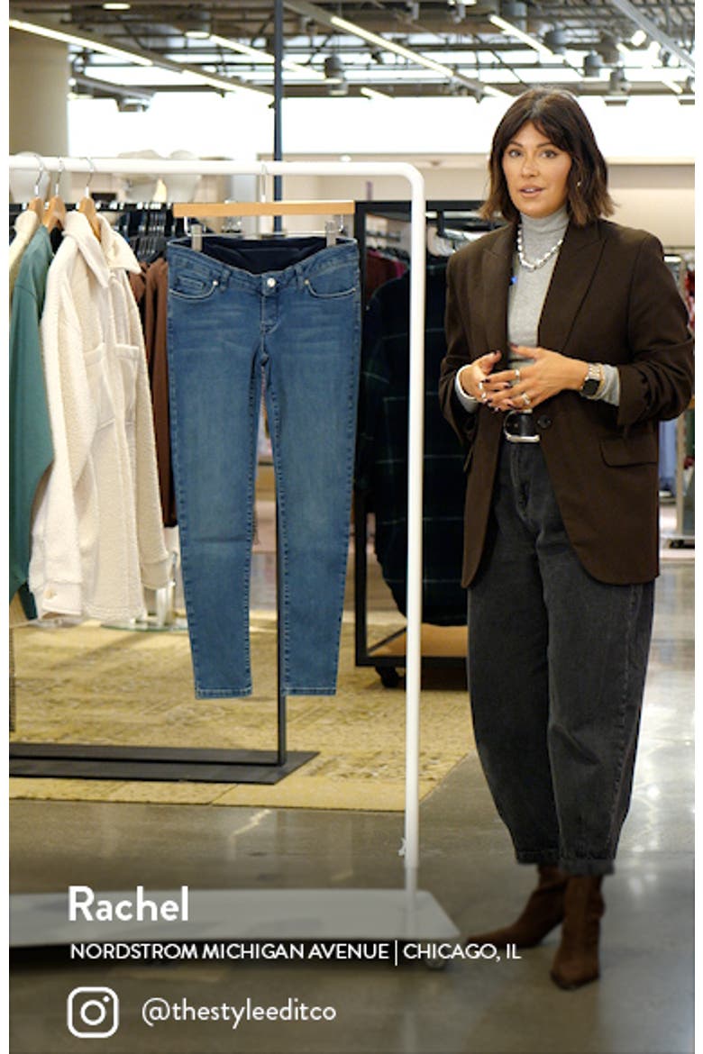 Skinny Foldover Waistband Maternity Jeans video