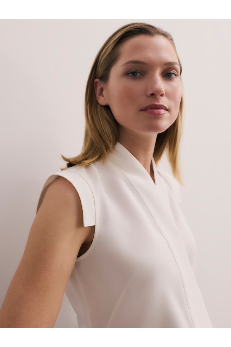 Bowery Sleeveless Silk Blouse, Alternate, color, Ivory