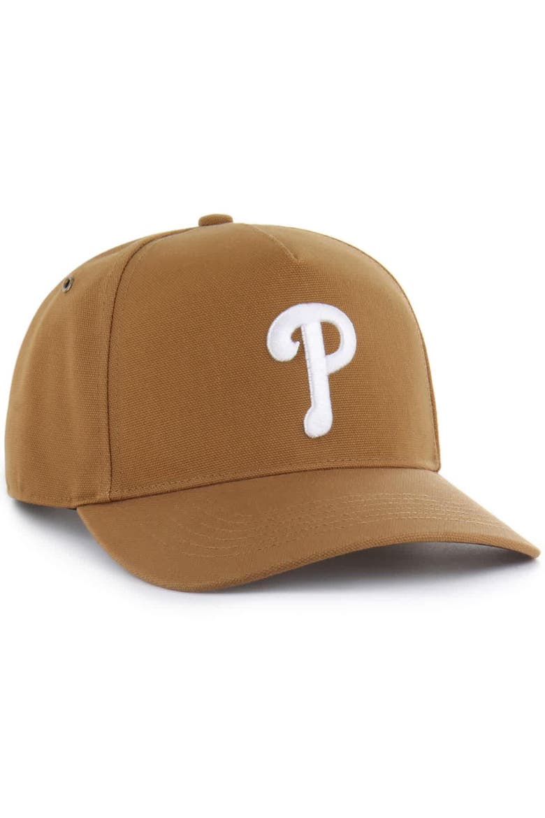Men's Carhartt x '47  Brown Philadelphia Phillies Hitch Adjustable Hat, Alternate, color, Brown