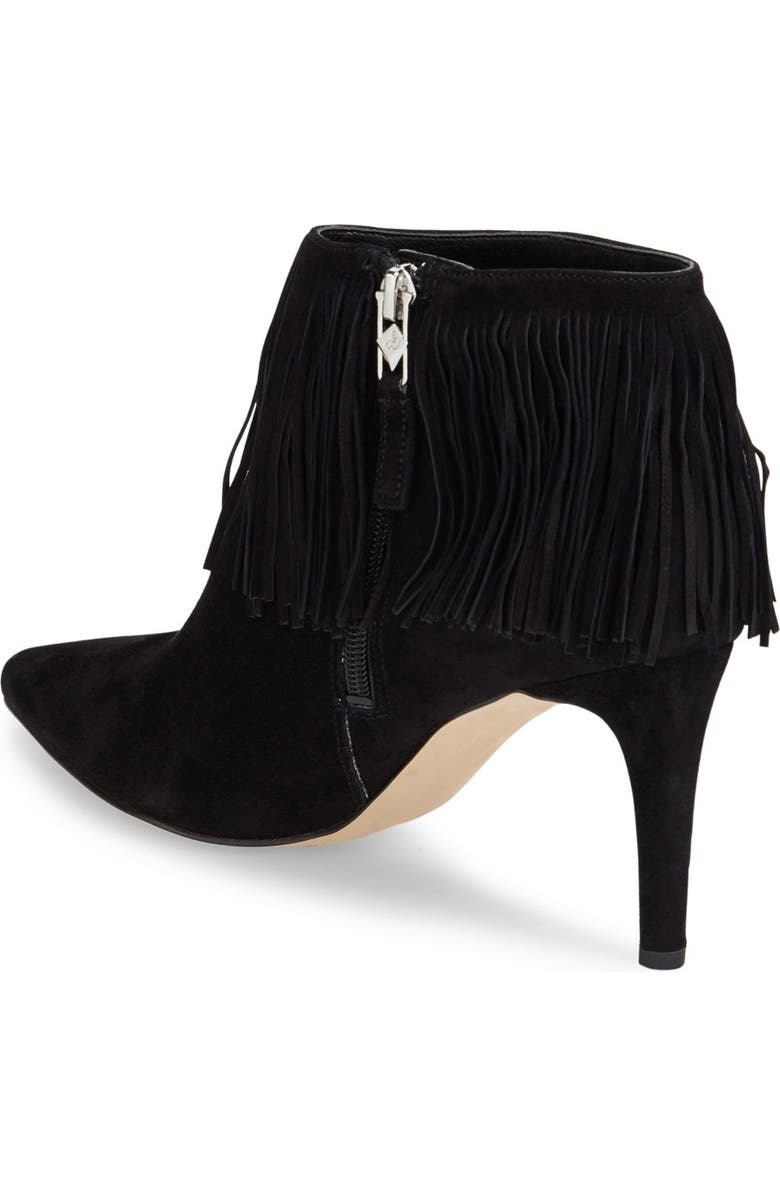 Sam Edelman 'Kandice' Fringed Suede Pointy Toe Bootie, Alternate, color,