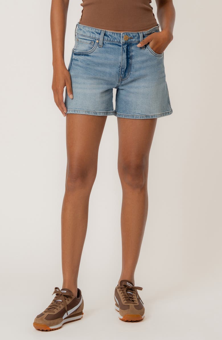 KUT from the Kloth Jane High Waist Denim Shorts, Main, color, Peaceful