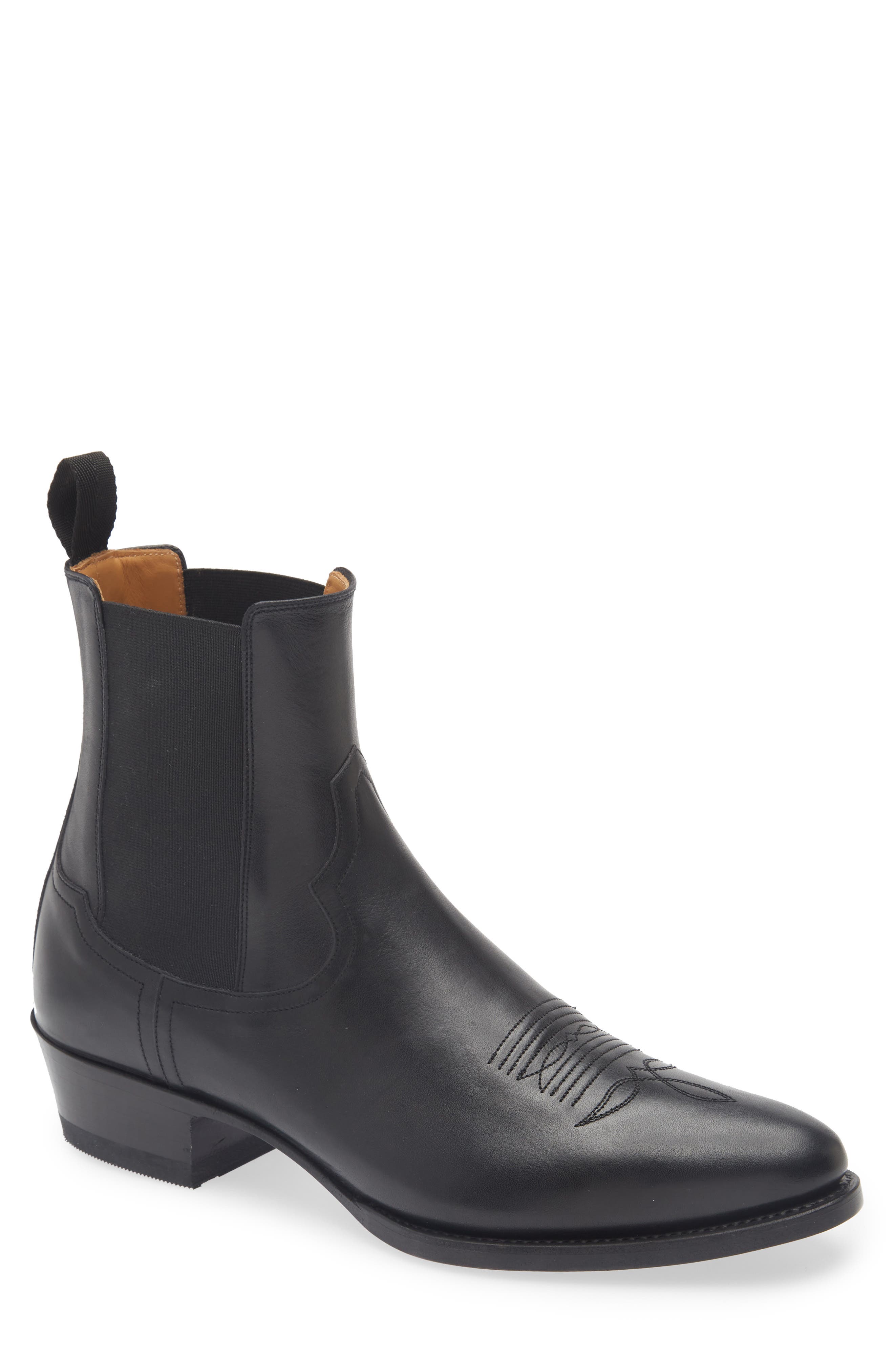 Ralph Lauren Purple Label Western Boot, Main, color, Black