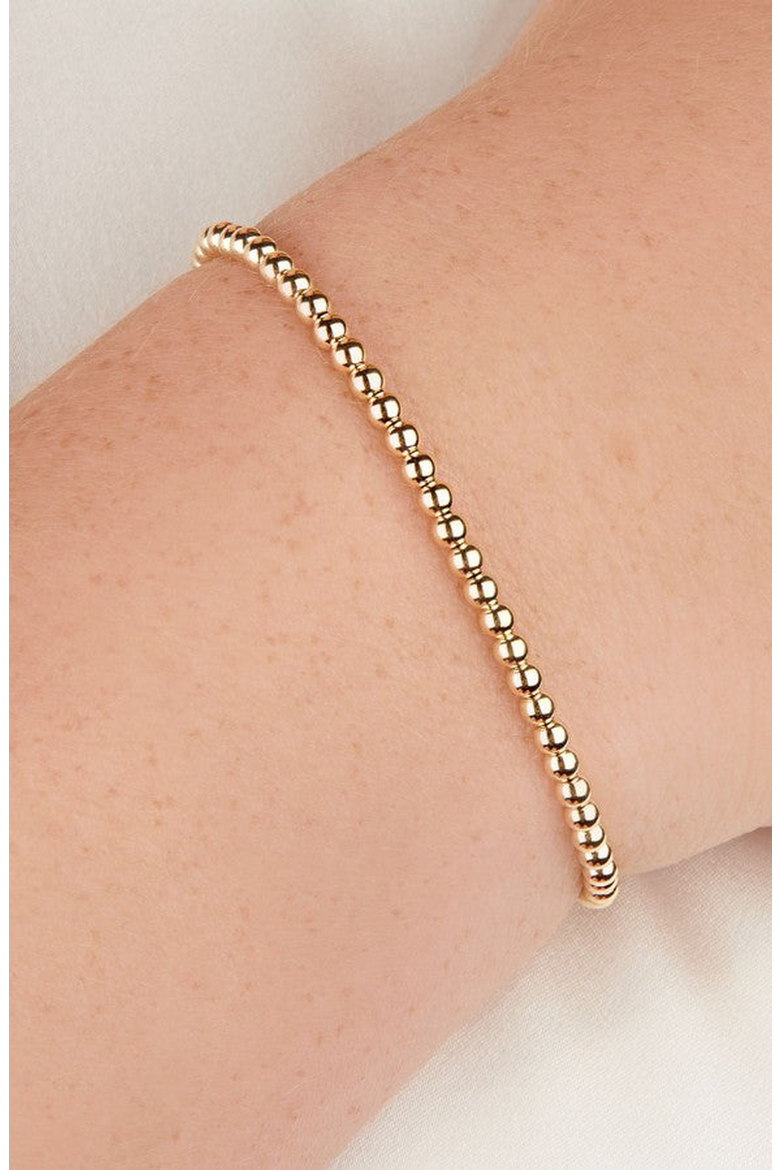 Shimmer 14K Gold Filled Bead Bracelet, Alternate, color, 6.5"/3mm