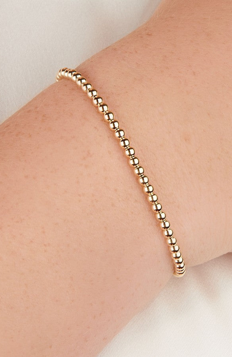 Little Sky Stone Shimmer 14K Gold Filled Bead Bracelet, Alternate, color, 6.5"/3Mm