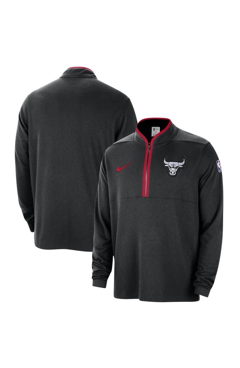 Nike Men's Nike Black Chicago Bulls 2023/24 City Edition Authentic Coaches Half-Zip Top, Alternate, color, 