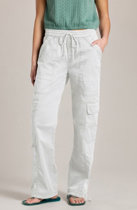 Tabitha Straight Leg Stretch Cotton Twill Cargo Pants