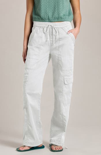 SUPPLIES BY UNIONBAY Tabitha Straight Leg Stretch Cotton Twill Cargo Pants in White at Nordstrom Rack, Size X-Large