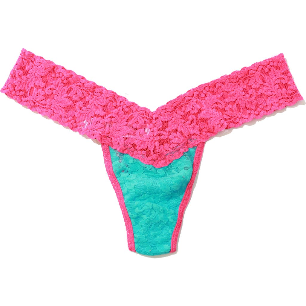 Hanky Panky Signature Lace Low Rise Thong In Pink
