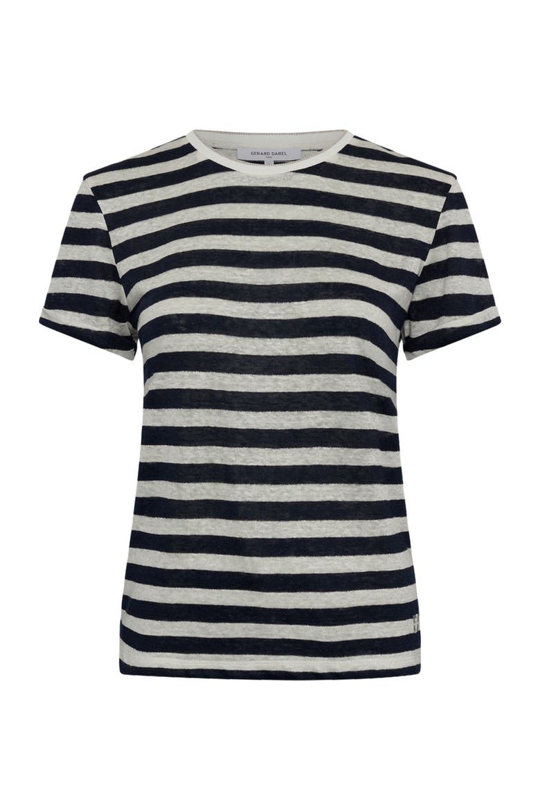 Mellina Striped T-Shirt, Alternate, color, Navy Blue