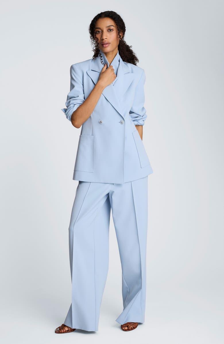 Kenneth Cole Double Breasted Contour Jacket, Alternate, color, Blue Dawn