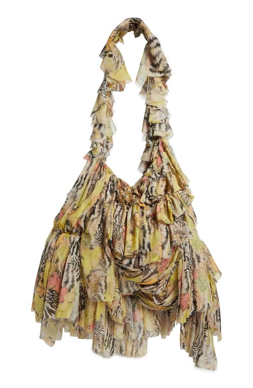 Collina Strada Zebra Floral Cloud Silk Crossbody Bag In Zebra Floral