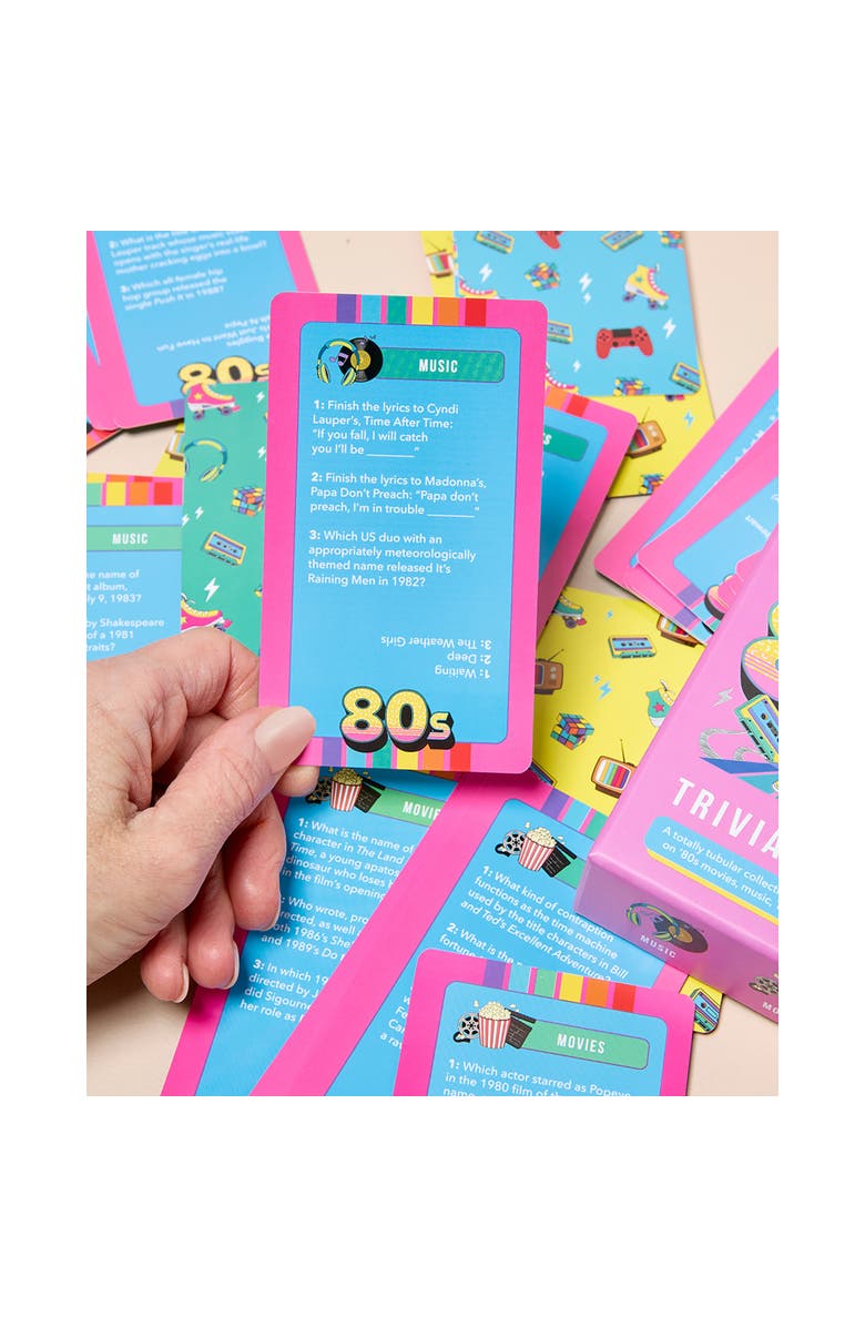 Journey of Something 80's Trivia Cards, Party Card Game, 180 Rad Questions, Alternate, color,