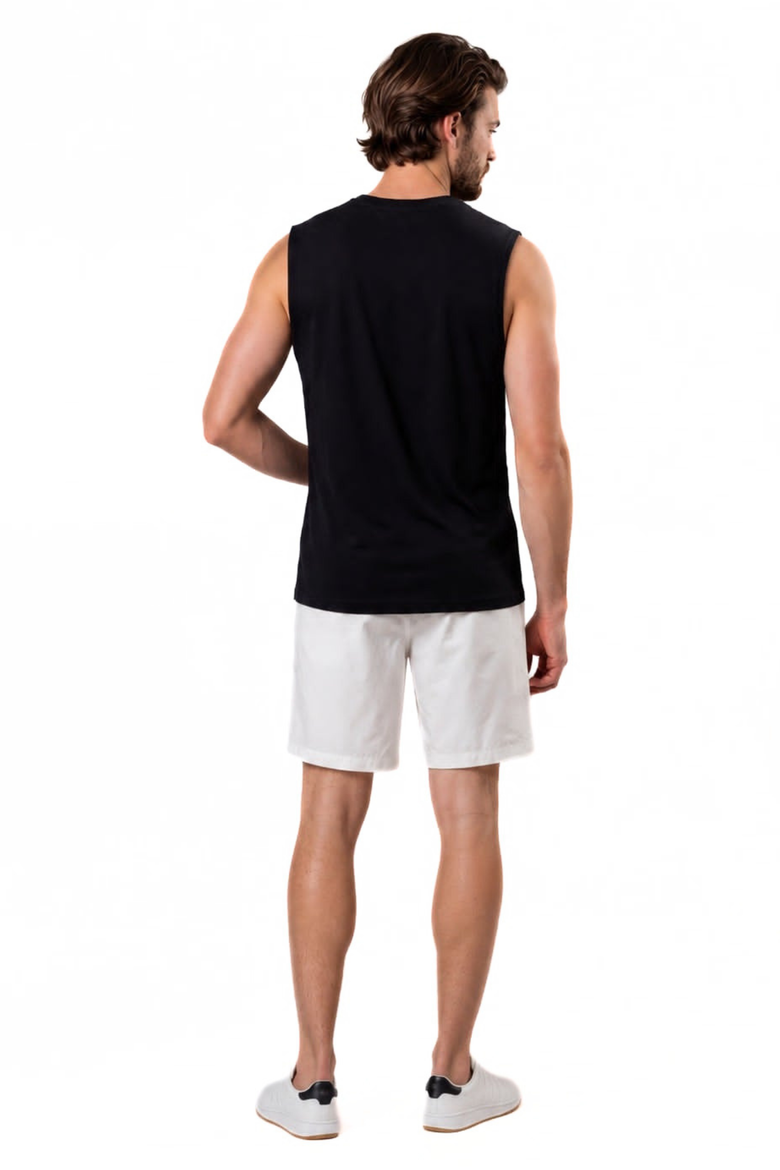 Performance Heathered Peached Jersey Muscle Tank, Alternate, color, Black