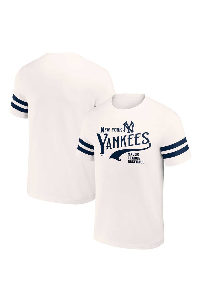 Men's Darius Rucker Collection by Fanatics Cream New York Yankees Yarn Dye Vintage T-Shirt, Alternate, color, White