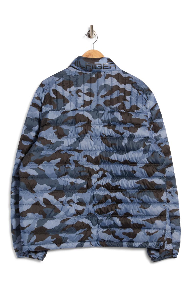 Packable Colorblocked Puffer Jacket, Alternate, color, BLUE CAMO