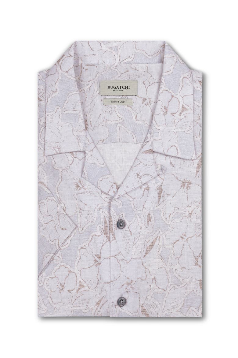 Jackson Shaped Fit Floral Linen Camp Shirt, Alternate, color, AIR BLUE