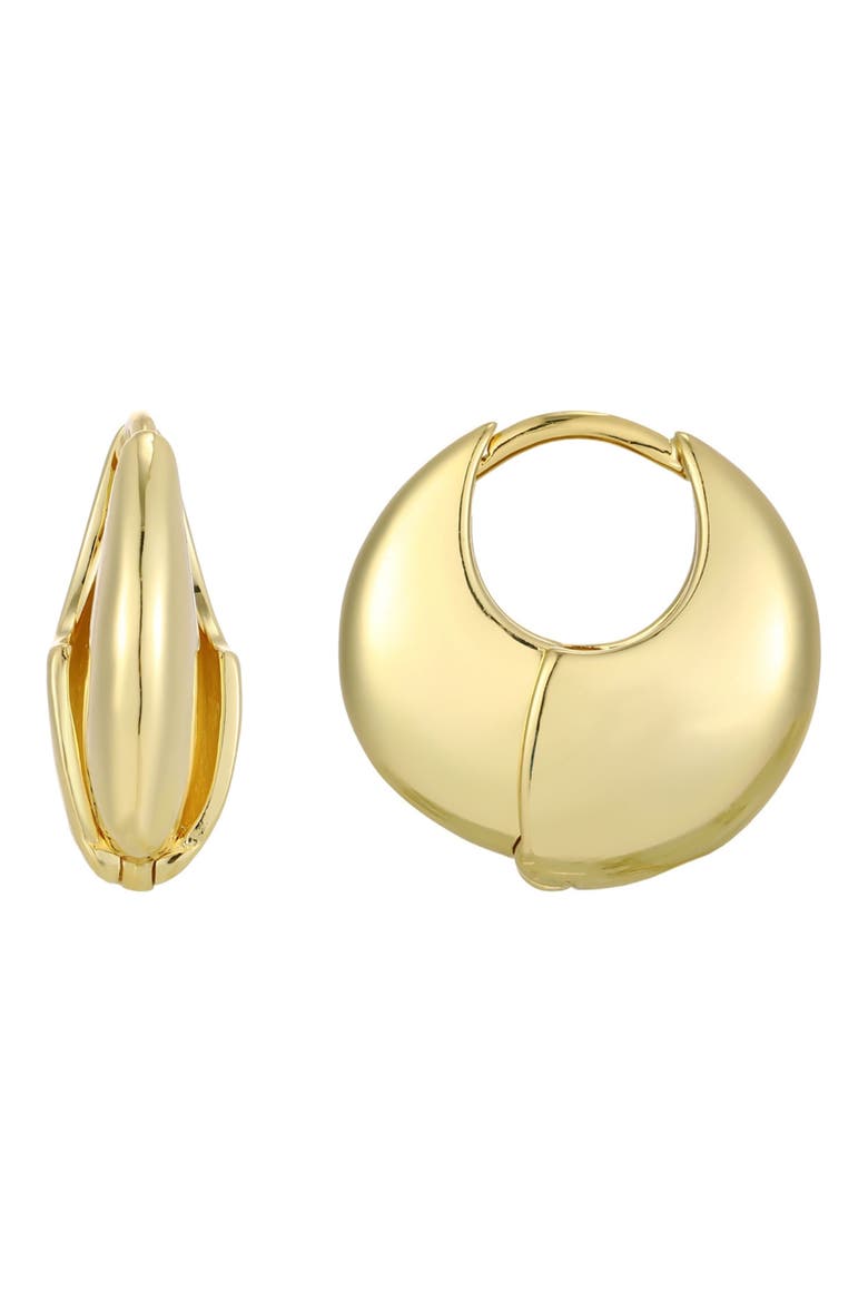 Louvre 14k Gold Plated Hoop Earrings, Main, color, GOLD
