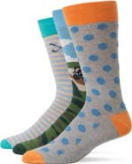 Lorenzo Uomo Assorted 3-Pack Crew Socks