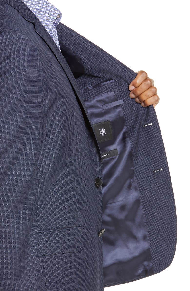 BOSS Huge Slim Fit Microcheck Wool Blazer, Alternate, color,