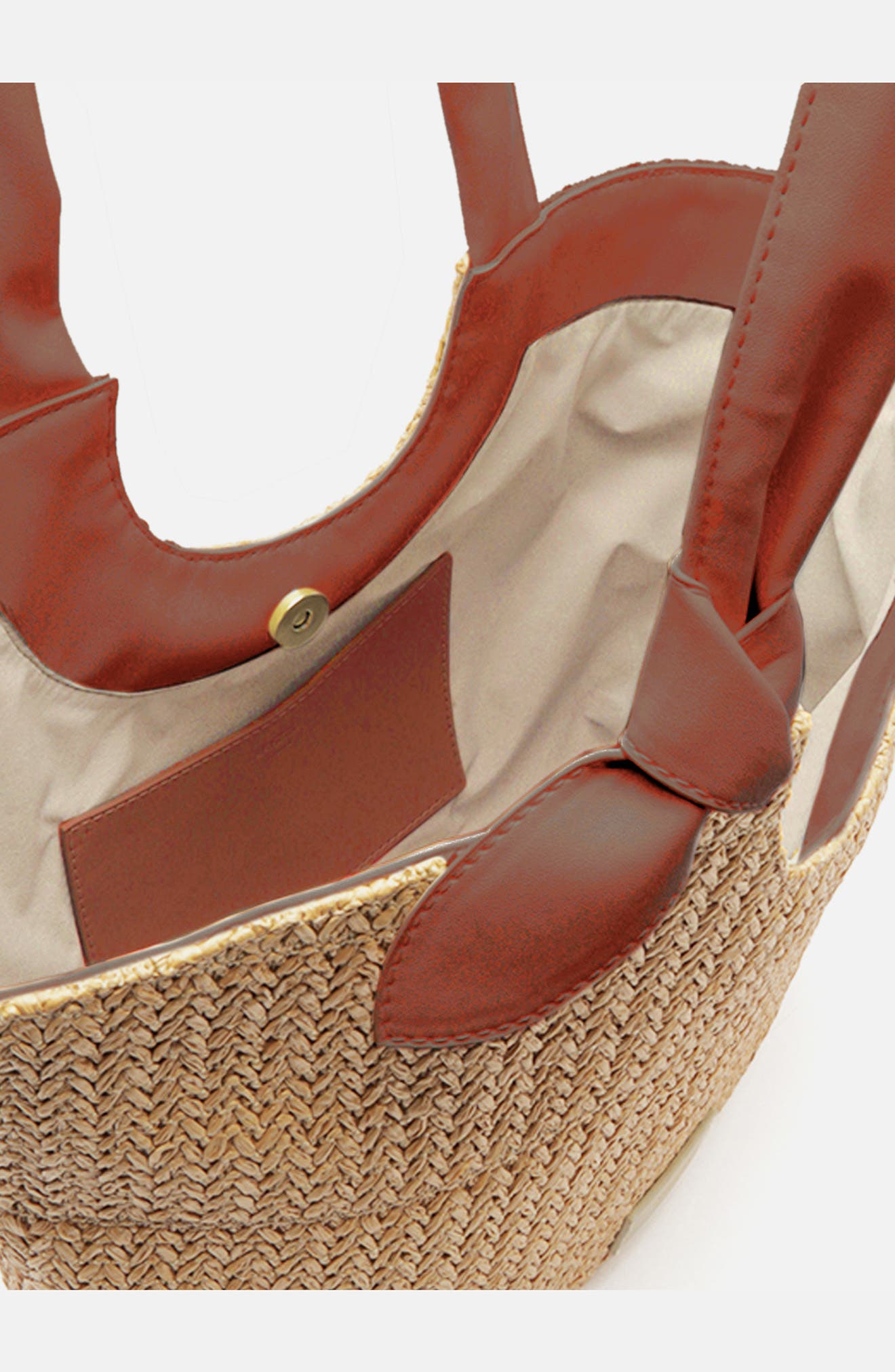 Large Carmela Shopper Bag, Alternate, color, NATURAL/ WEST ORANGE