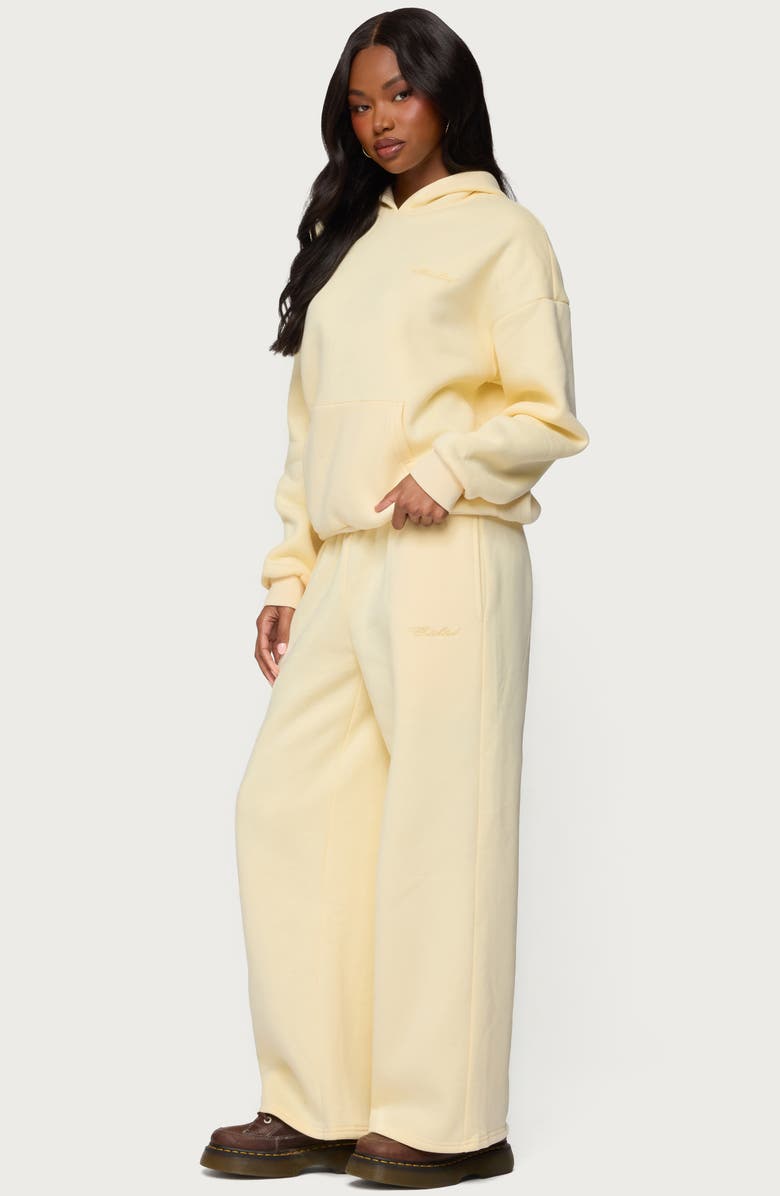 EDIKTED Wide Leg Sweatpants, Alternate, color, Yellow