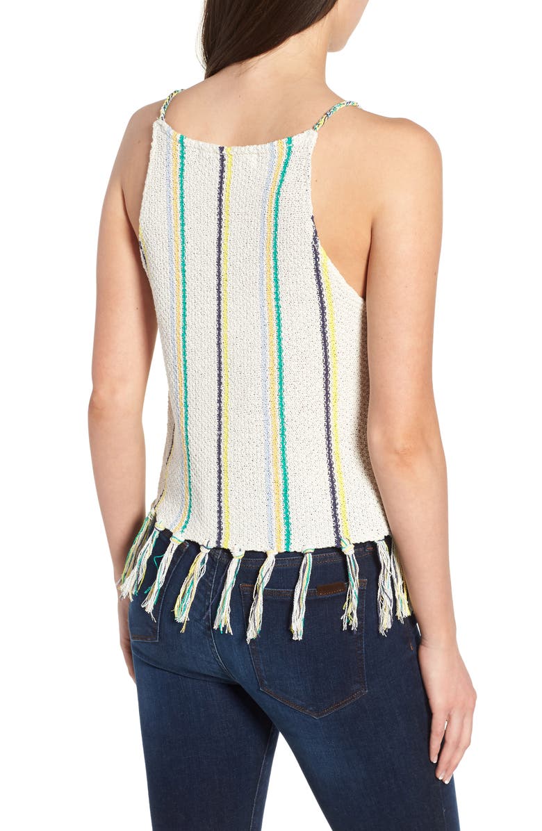 cupcakes and cashmere Cecille Stripe Sweater Tank, Alternate, color, 
