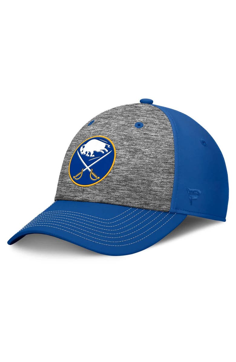 FANATICS Men's Fanatics Gray/Royal Buffalo Sabres Fundamental Top Shelf 2-Tone Flex Hat, Main, color, 