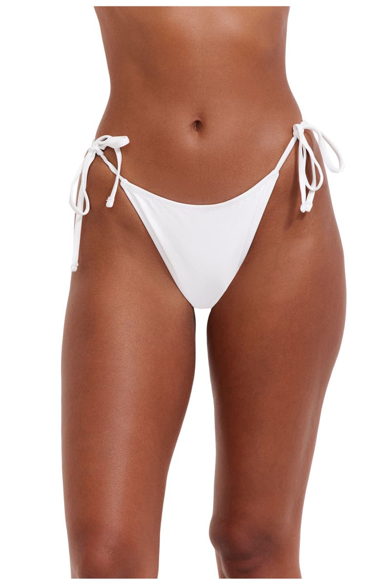 Flirtt Gottex Solid Triangle Bikini Bottom, Main, color, White
