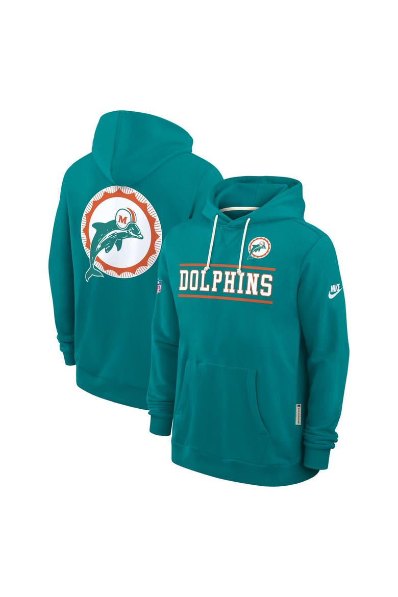 Men's Nike Aqua Miami Dolphins Standard Issue Replay Officials Alternate Dri-FIT Hoodie, Main, color, Aqua
