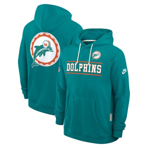 Men's Nike Aqua Miami Dolphins Standard Issue Replay Officials Alternate Dri-FIT Hoodie