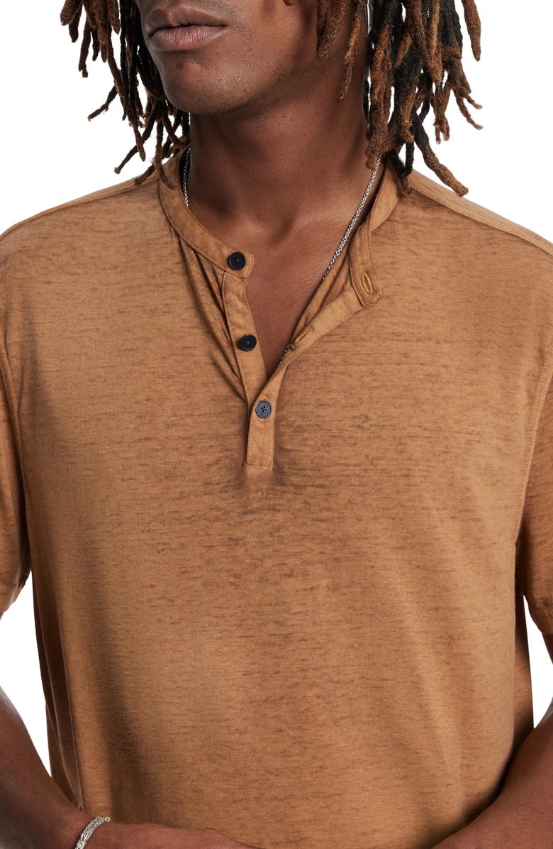 John Varvatos Duke Short Sleeve Slub Henley, Alternate, color,