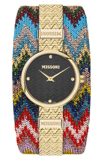 Missoni M1 Bracelet Watch, 29mm In Ip Champagne