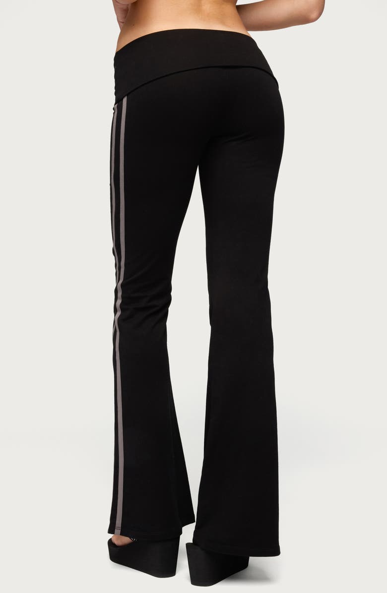 EDIKTED Charly Stripe Foldover Flare Pants, Alternate, color,