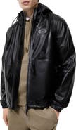 Burberry Leather Hooded Jacket