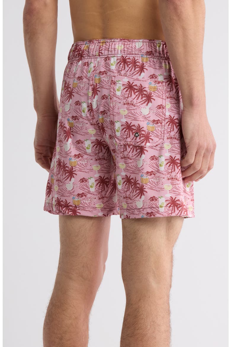 Beach Drink Swim Trunks, Alternate, color, PINK