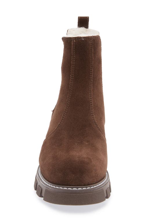 La Canadienne Dawson Faux Shearling Lined Chelsea Boot In Burgundy