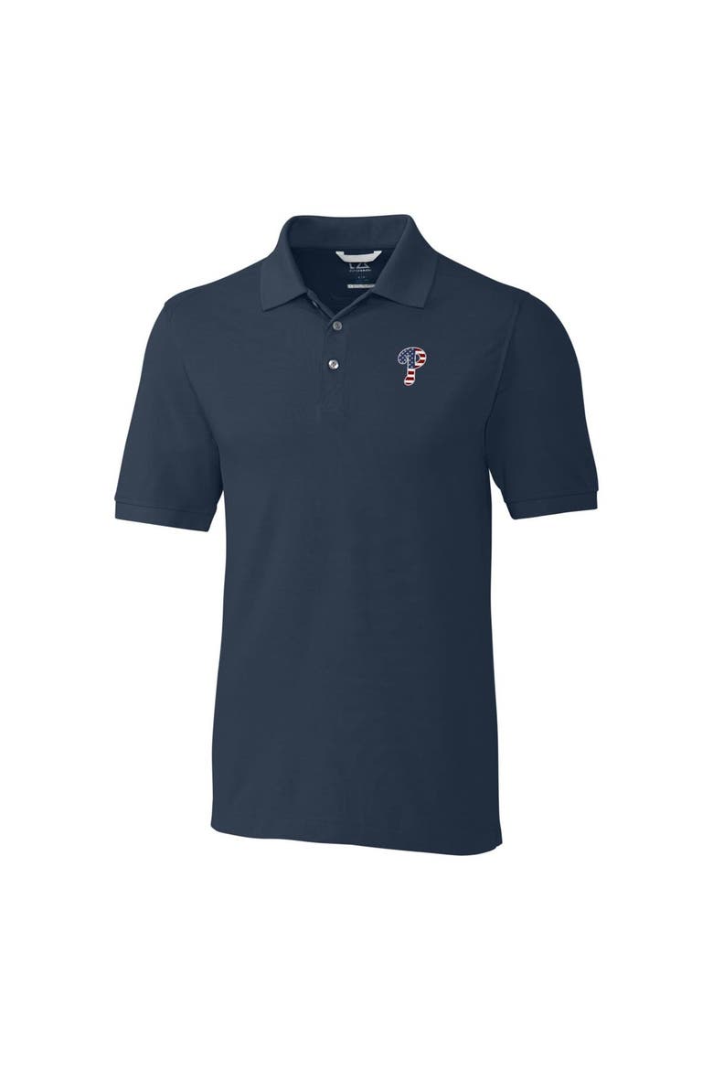 Men's Cutter & Buck Navy Philadelphia Phillies Americana Advantage Polo, Alternate, color, Navy