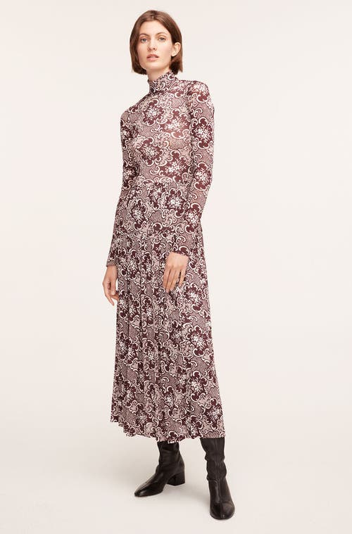 REBECCA TAYLOR REBECCA TAYLOR ROCHELLE FLEUR PLEATED MOCK NECK DRESS