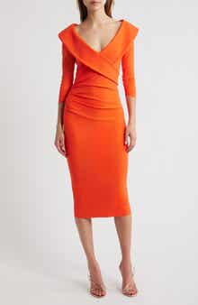 Chiara Boni La Petite Robe Suli Wrap Front Pleated Sheath Dress