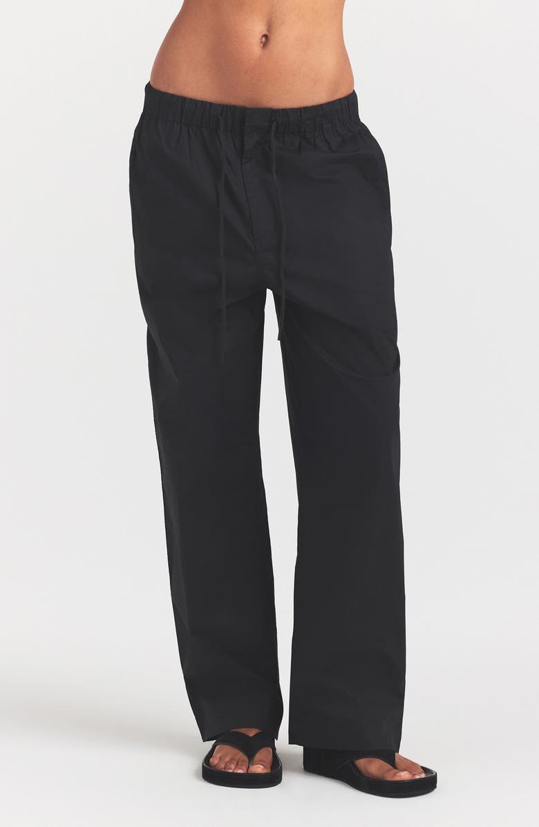 SKIMS Oversize Straight Leg Pants, Alternate, color, Onyx