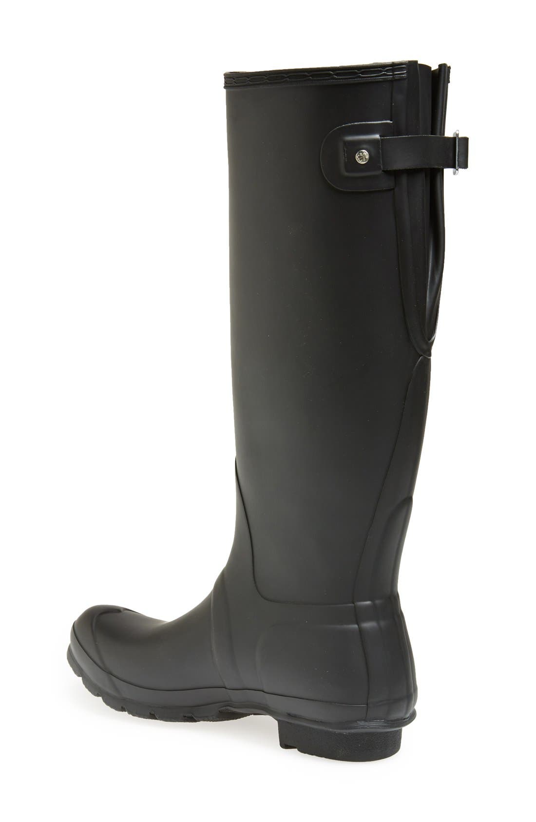 Hunter Original Tall Adjustable Back Waterproof Rain Boot, Alternate, color, 