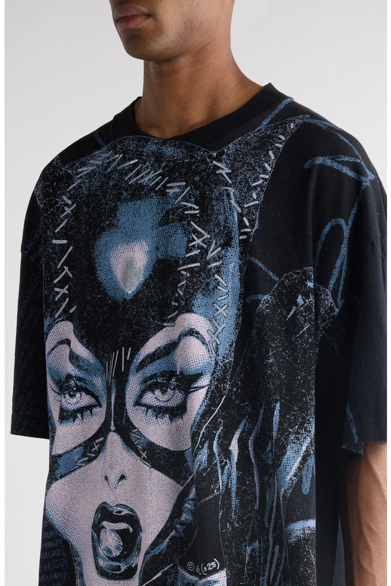 DC Comics™ Catwoman Oversize Graphic T-Shirt, Alternate, color, BLACK