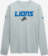 Nike Men's Nike Silver Detroit Lions 2026 Rivalries Collection Sideline Legend Long Sleeve T-Shirt