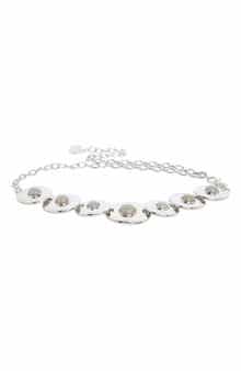 Vince Camuto Hammered Disc Resin Chain Belt