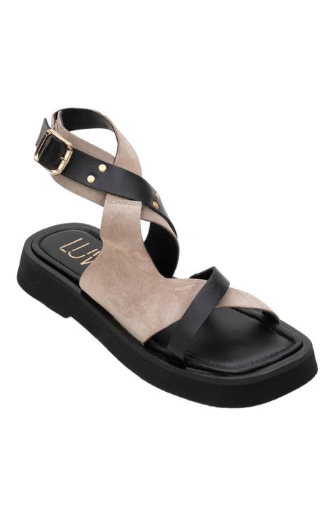 Minnea Suede Leather Sandal (Women)