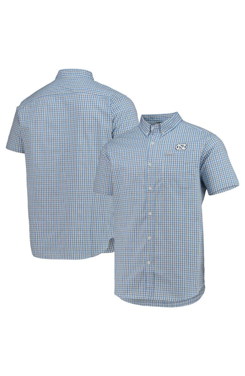 Columbia Men's Columbia Carolina Blue North Carolina Tar Heels Rapid Rivers Logo Button-Down Shirt, Main, color, 